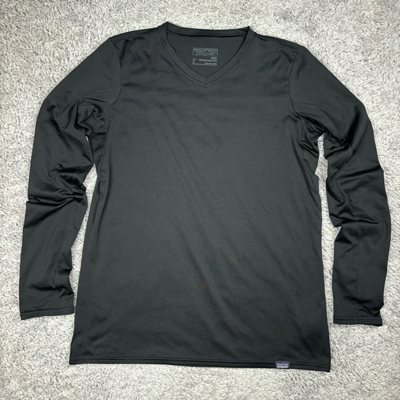 Patagonia Shirt Womens Small Capilene Baselayer Top Layerig Outdoors Casual V - Picture 1 of 4